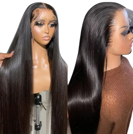 Raw Vietnamese Virgin Hair Straight Wig – 100% Cuticle-Aligned Human Hair with Swiss HD Lace Frontal for Women